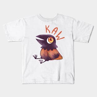 Cute crow with this is fine look say kaw Kids T-Shirt